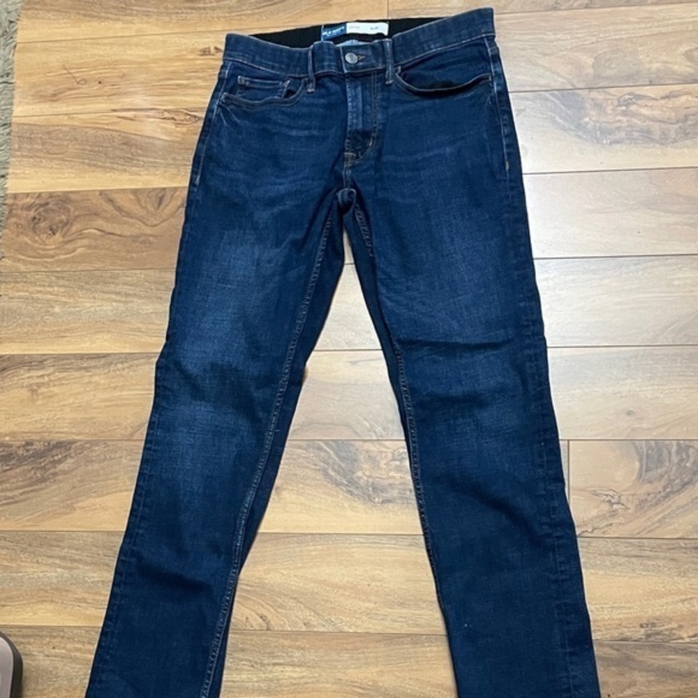 Old Navy Men's Dark Blue Straight Jeans